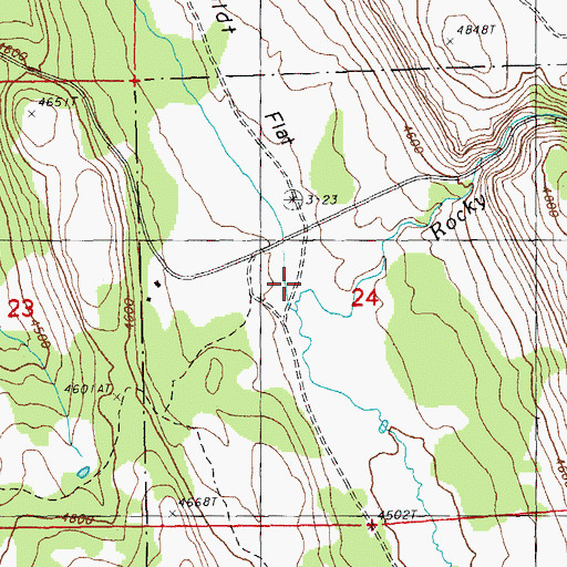 Topographic Map of Bechdoldt Gulch, OR