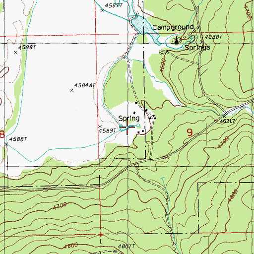 Topographic Map of Yamsay Spring, OR