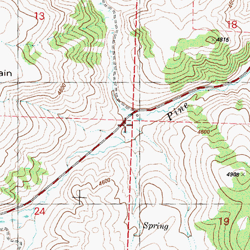 Topographic Map of Jackass Creek, OR