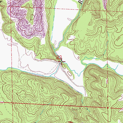Topographic Map of Cane Creek, AL