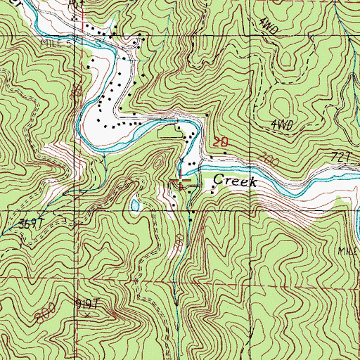 Topographic Map of Crossen Creek, OR