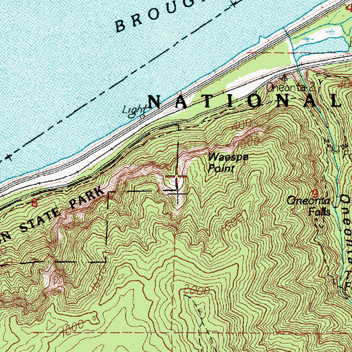 Topographic Map of Waespe Point, OR
