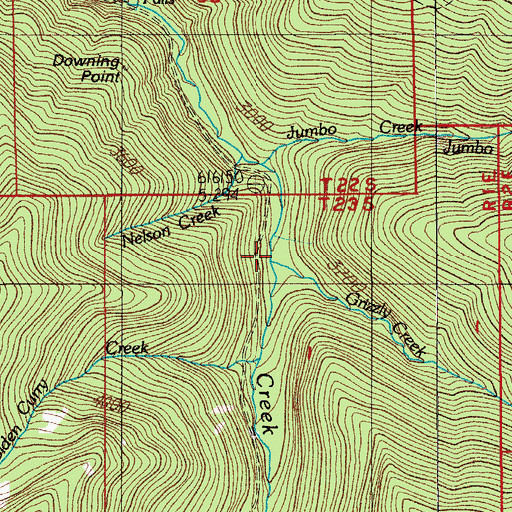 Topographic Map of Grizzly Creek, OR