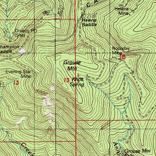 Topographic Map of Knott Spring, OR
