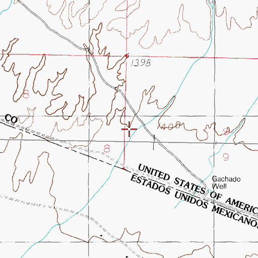 Topographic Map of Sonoyta Valley, AZ