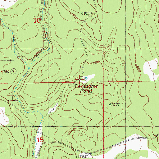 Topographic Map of Lonesome Pond, OR