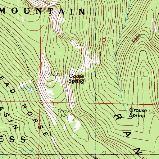 Topographic Map of Goose Spring, OR