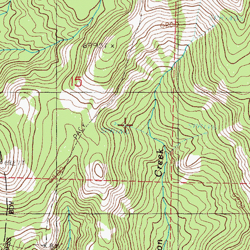 Topographic Map of Buckhorn Meadows Trail, OR
