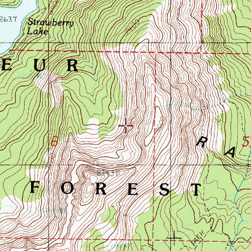 Topographic Map of Slide Basin Trail, OR