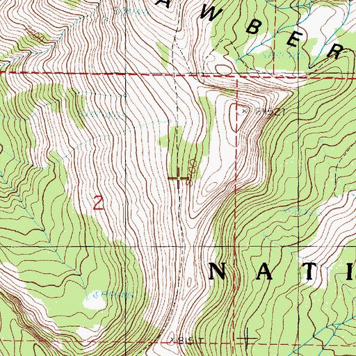 Topographic Map of Twin Springs Trail, OR