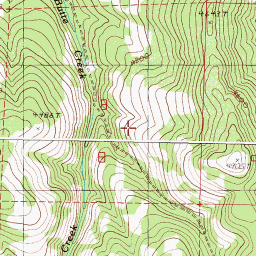 Topographic Map of Coyote Bluff, OR