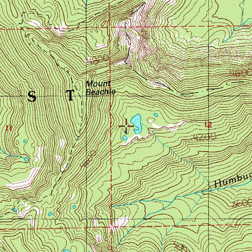 Topographic Map of Giebeler Lake, OR