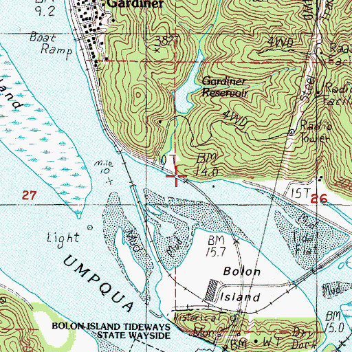 Topographic Map of STEP Creek, OR