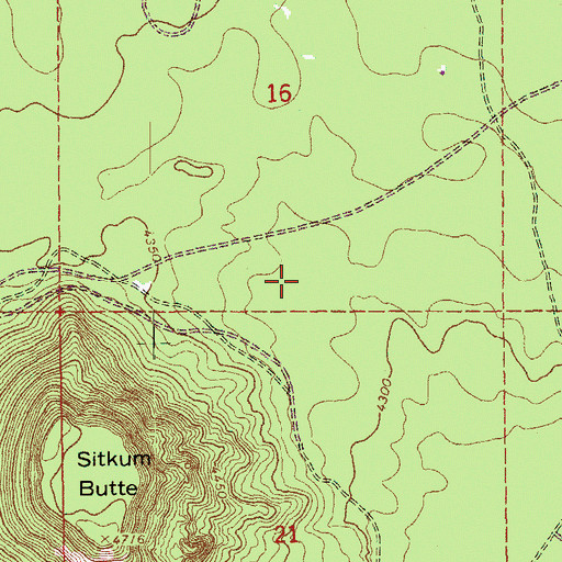 Topographic Map of Deschutes National Forest, OR