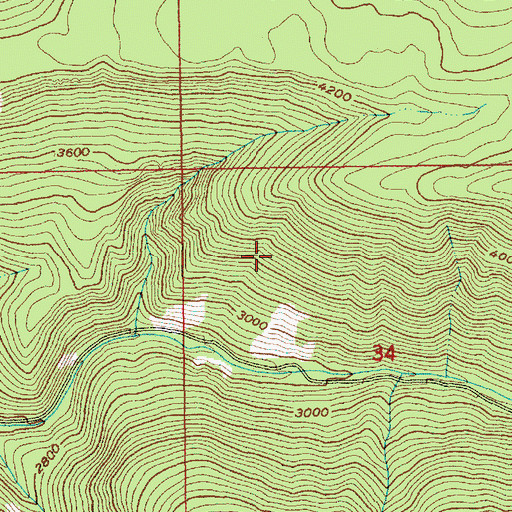 Topographic Map of Mount Hood National Forest, OR