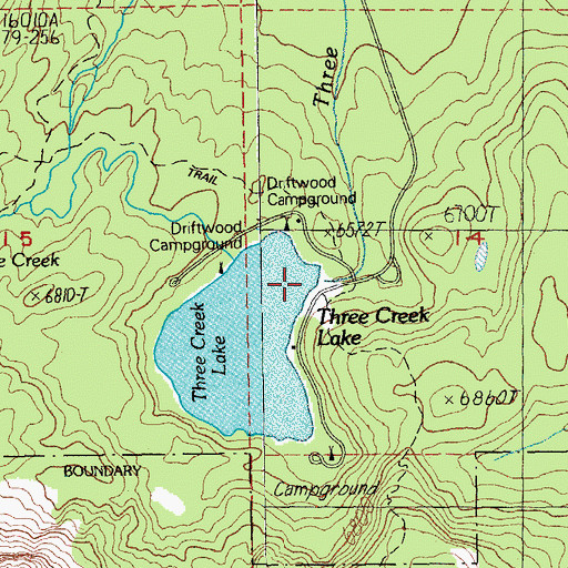 Topographic Map of Big Three Creek Lake Dam, OR