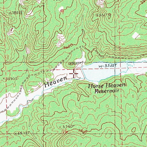 Topographic Map of Bonnieview Dam, OR