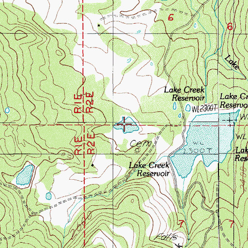 Topographic Map of Bradshaw Number 2 Dam, OR