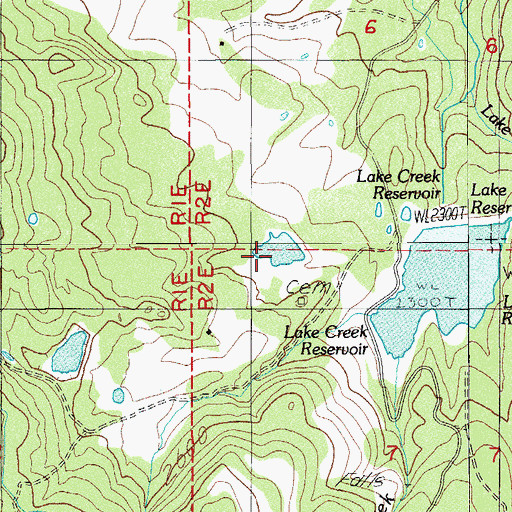 Topographic Map of Bradshaw Reservoir Number Two, OR