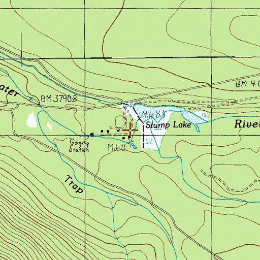 Topographic Map of Clearwater Number One Diversion Dam, OR