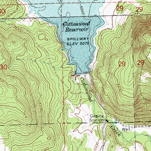 Topographic Map of Cottonwood Dam, OR