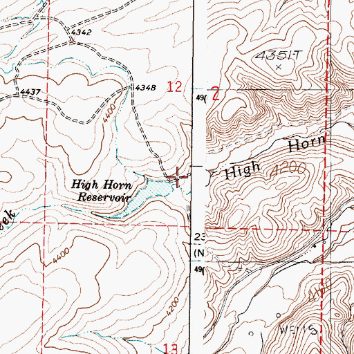 Topographic Map of Dickson Reservoir, OR