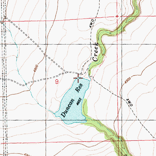 Topographic Map of Duncan Dam, OR
