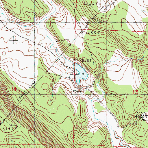 Topographic Map of Erenos Reservoir, OR