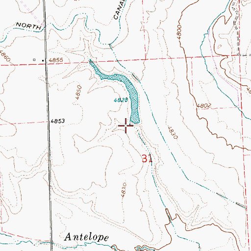 Topographic Map of Fenmore Dam, OR
