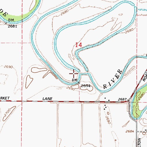Topographic Map of Fleet Dam Number Two, OR