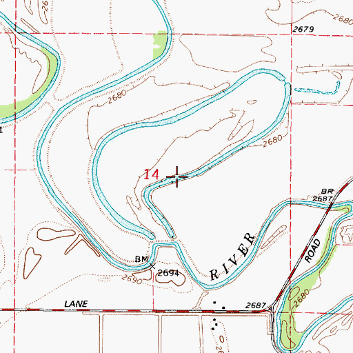 Topographic Map of Fleet Reservoir Number Two, OR