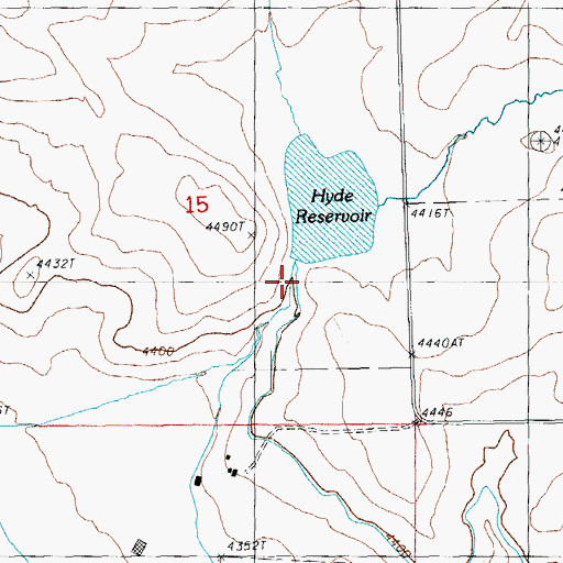 Topographic Map of Fritz Creek Dam, OR