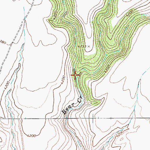 Topographic Map of Sontag Creek, AZ
