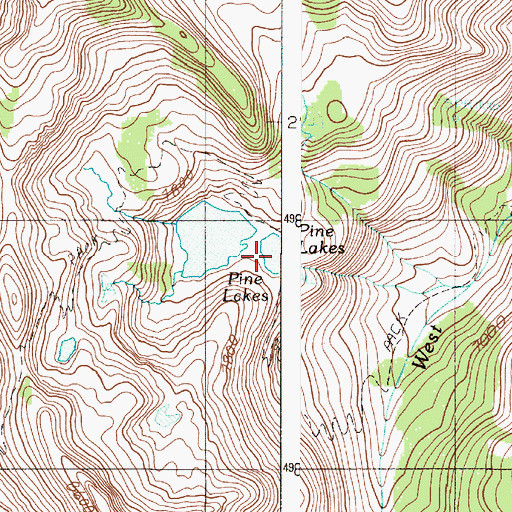 Topographic Map of Lower Pine Lake, OR