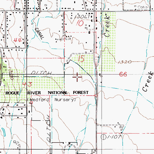 Topographic Map of Medford Forest Nursery Dam (historical), OR