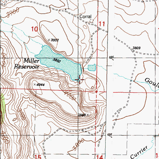 Topographic Map of Miller Dam, OR