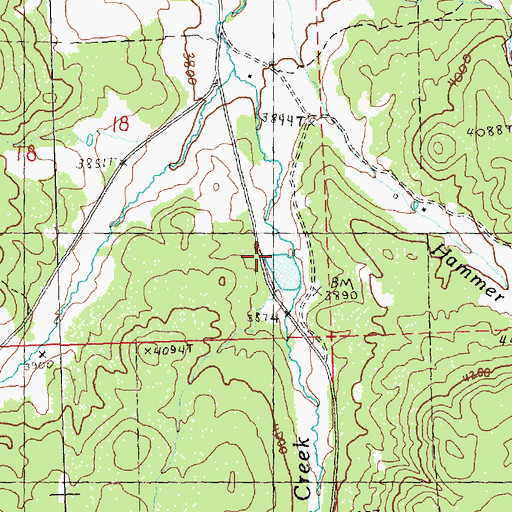 Topographic Map of Newsome Creek Dam Number 1, OR