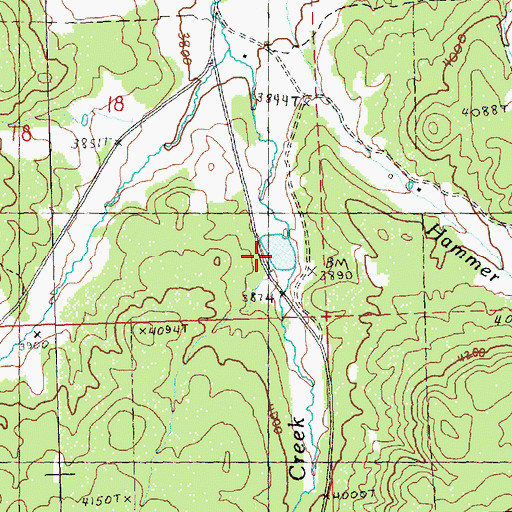 Topographic Map of Newsome Creek Reservoir Number 1, OR