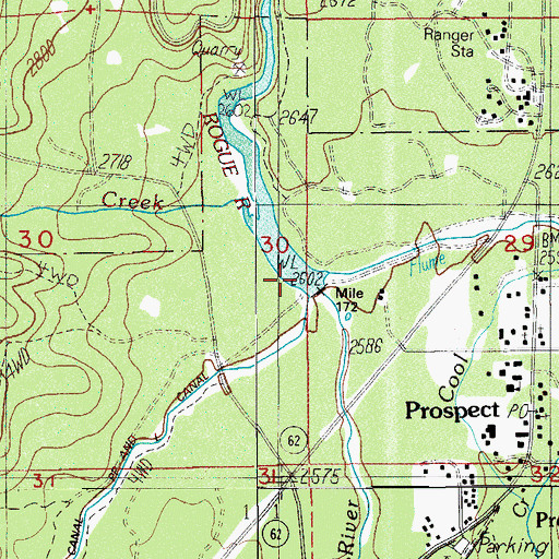 Topographic Map of North Fork Diversion Reservoir, OR
