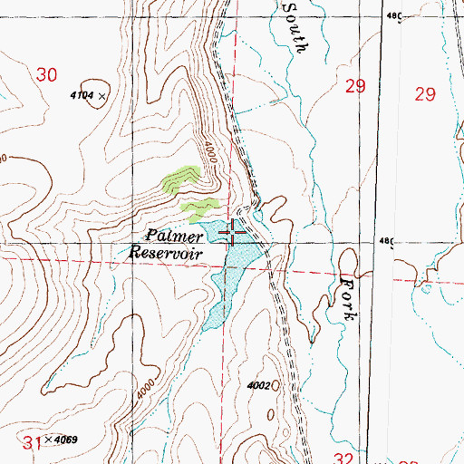 Topographic Map of Palmer Dam, OR