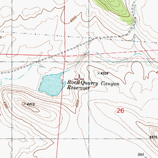 Topographic Map of Rock Quarry Canyon Dam, OR
