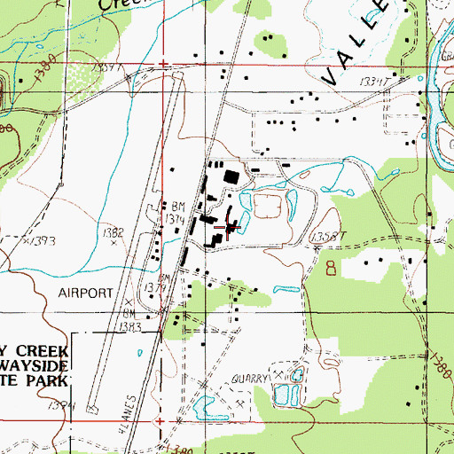 Topographic Map of Rough and Ready Mill Pond Dam, OR