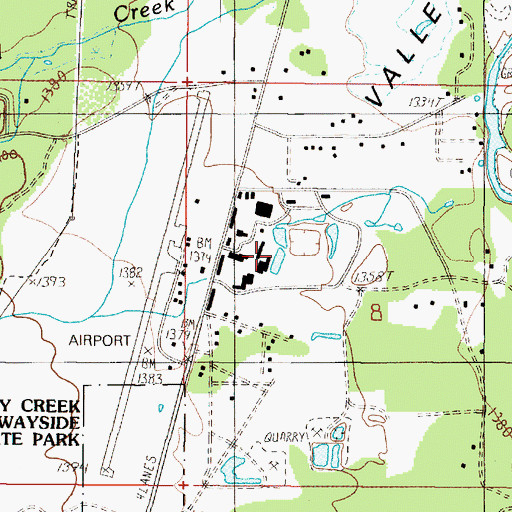 Topographic Map of Rough and Ready Log Pond, OR