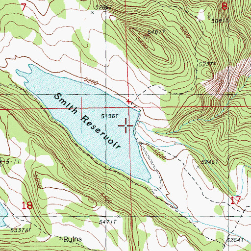 Topographic Map of Smith Dam, OR