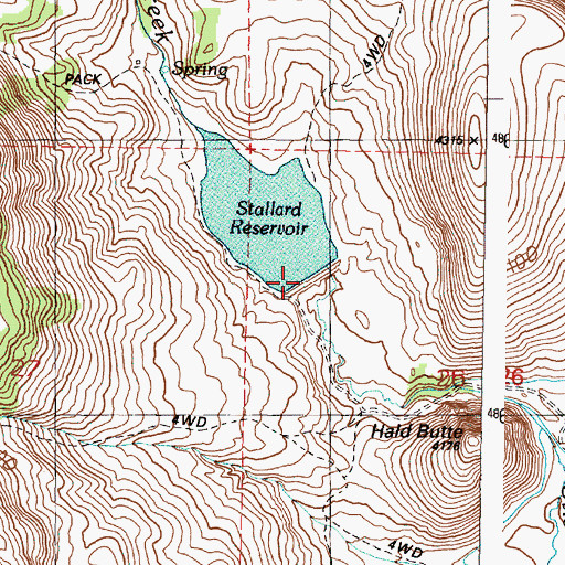 Topographic Map of Stallard Dam, OR