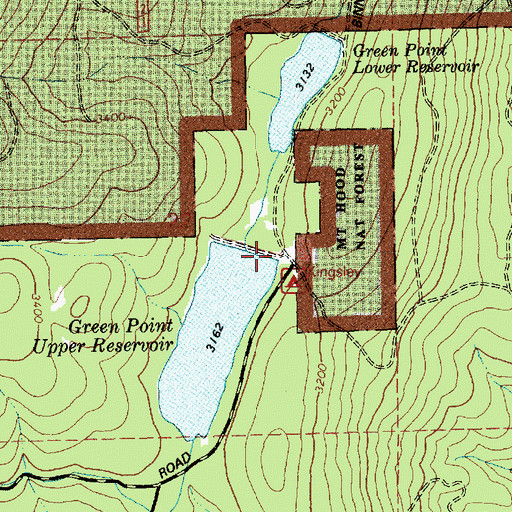 Topographic Map of Upper Green Point Dam, OR