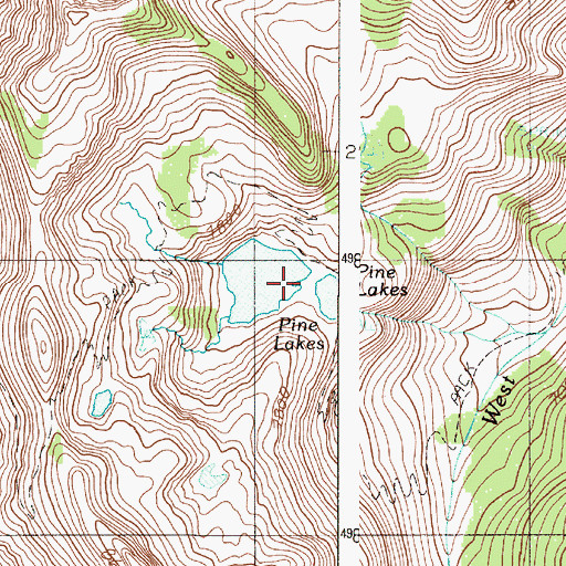 Topographic Map of Upper Pine Lake Dam, OR