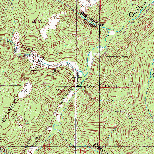 Topographic Map of South Fork Galice Creek, OR
