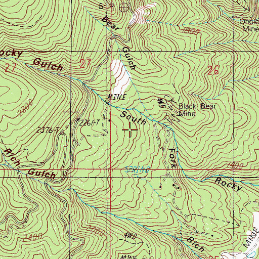 Topographic Map of Bear Gulch, OR