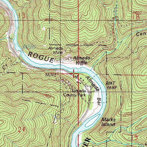 Topographic Map of Armedio Riffle, OR